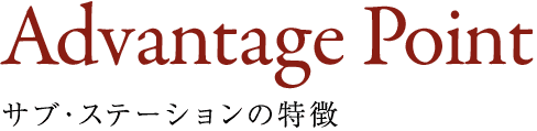 Advantage Point サブ・ステーションの特徴